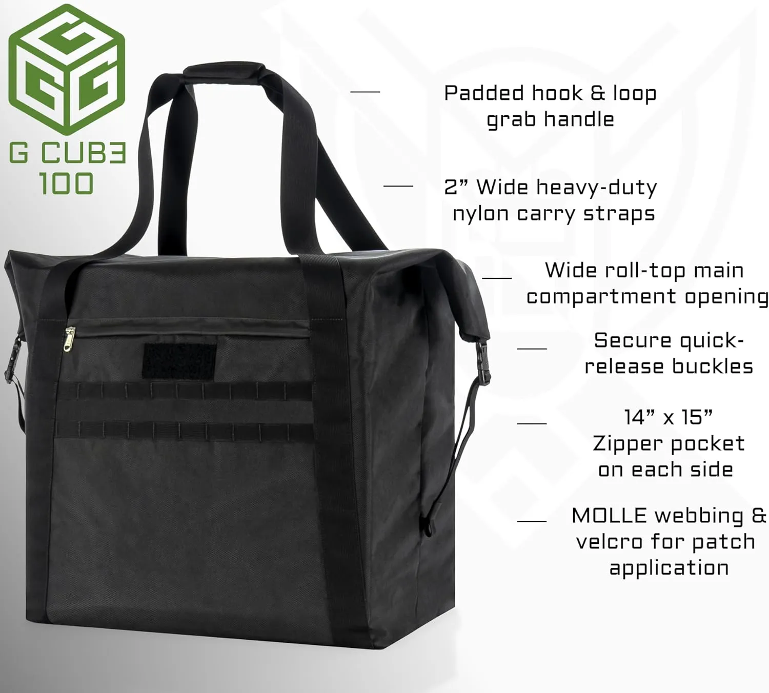 ~ G CUBƎ 100 Faraday Bag for Medium to Large Generators and Electronics ~ Protects Against EMP/CME/EMF/RF ~ Diamond Form Farday Lined Interior ~ Foam Padded Base