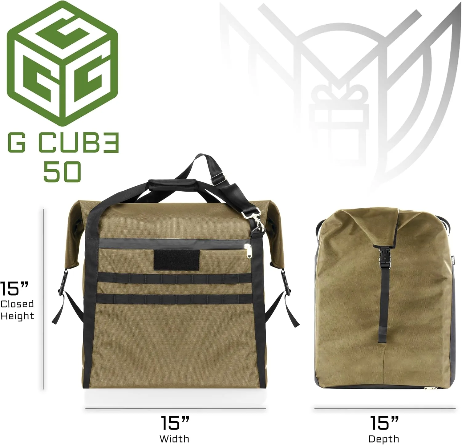 ~ G CUBƎ 50 Faraday Bag for Small to Medium Generators and Electronics ~ Protects Against EMP/CME/EMF/RF ~ Diamond Form Farday Lined Interior ~ Coyote Brown