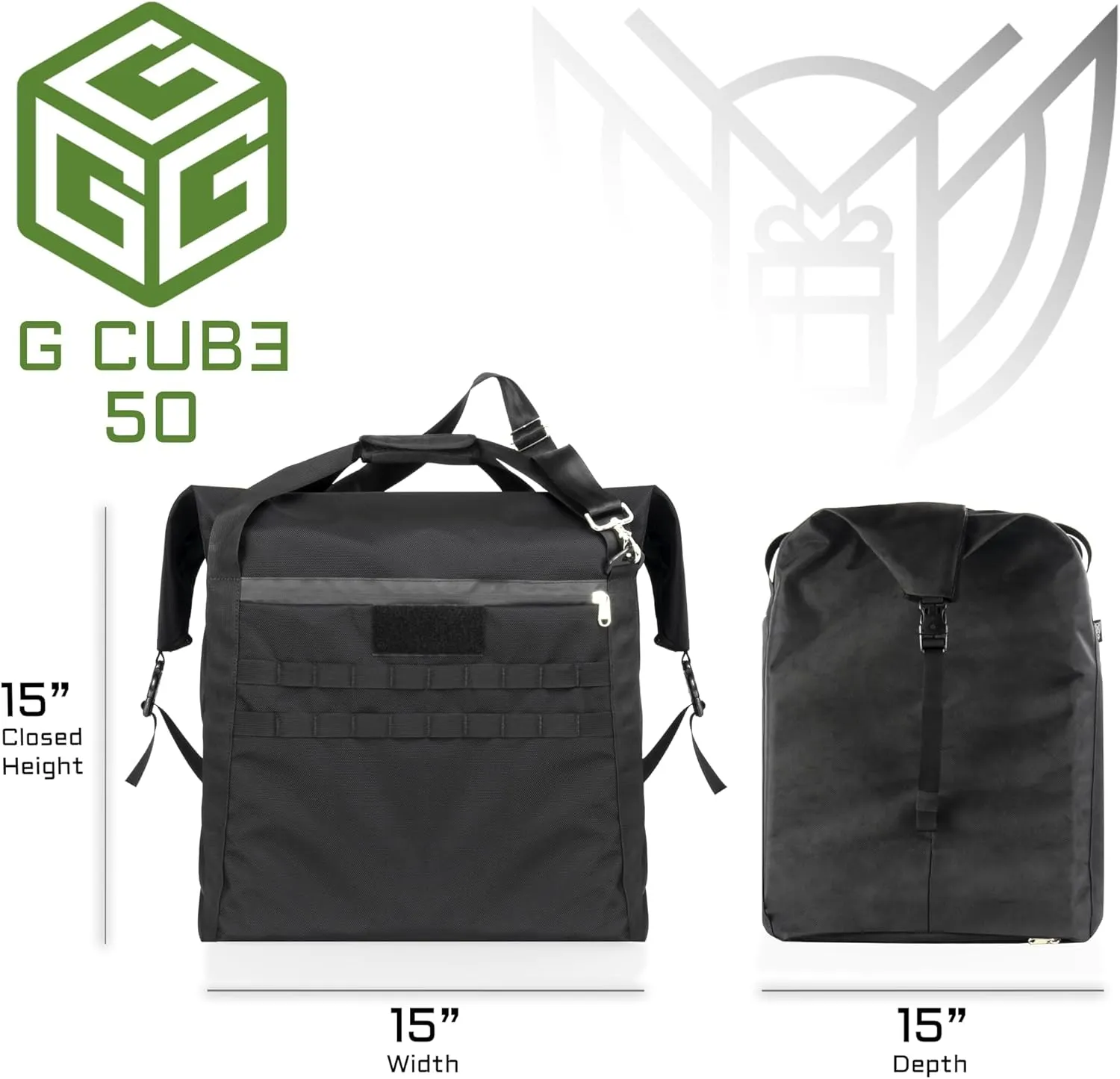 ~ G CUBƎ 50 Faraday Bag for Small to Medium Generators and Electronics ~ Protects Against EMP/CME/EMF/RF ~ Diamond Form Farday Lined Interior ~ OD Green