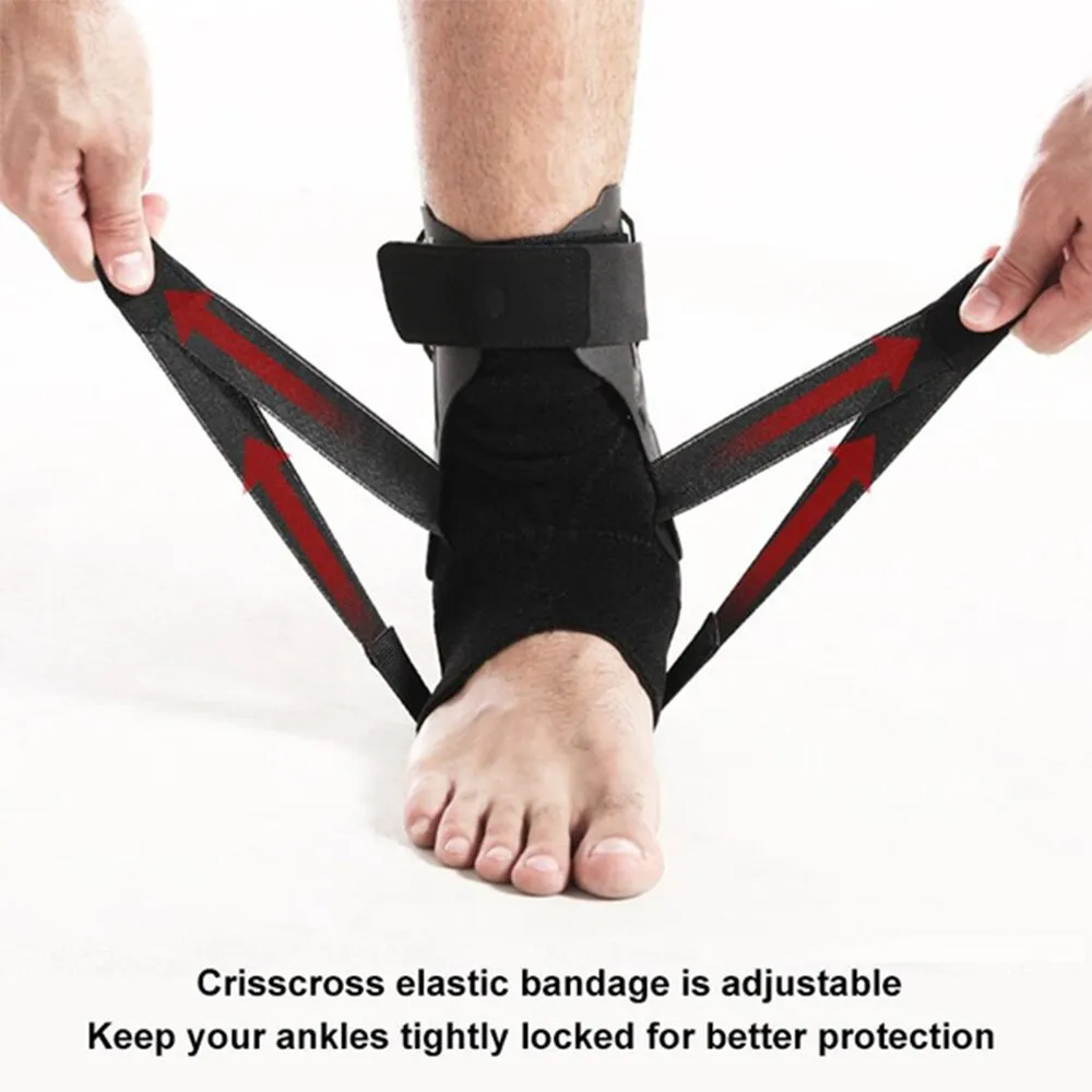 1 Piece Breathable Adjustable Ankle Brace for Cycling Running Soccer