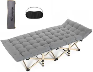 1-Position Sleeping Cots for Adults, Chairs Outdoor, Camping cot with mattressBed Cot Lounge Chair for Beach Lawn ，Portable cot，Portable cot，Sleep cots for Adults，cots with Mattress