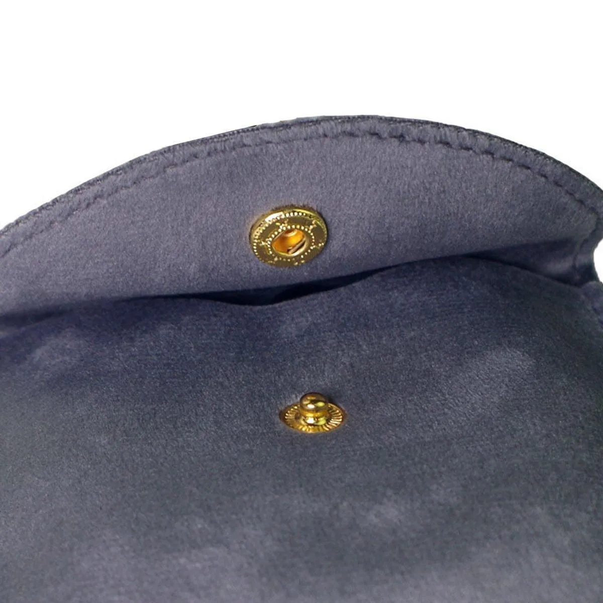 10pcs Velvet Jewelry Pouch Button Closure Thick Soft Ring Necklace Storage Bag