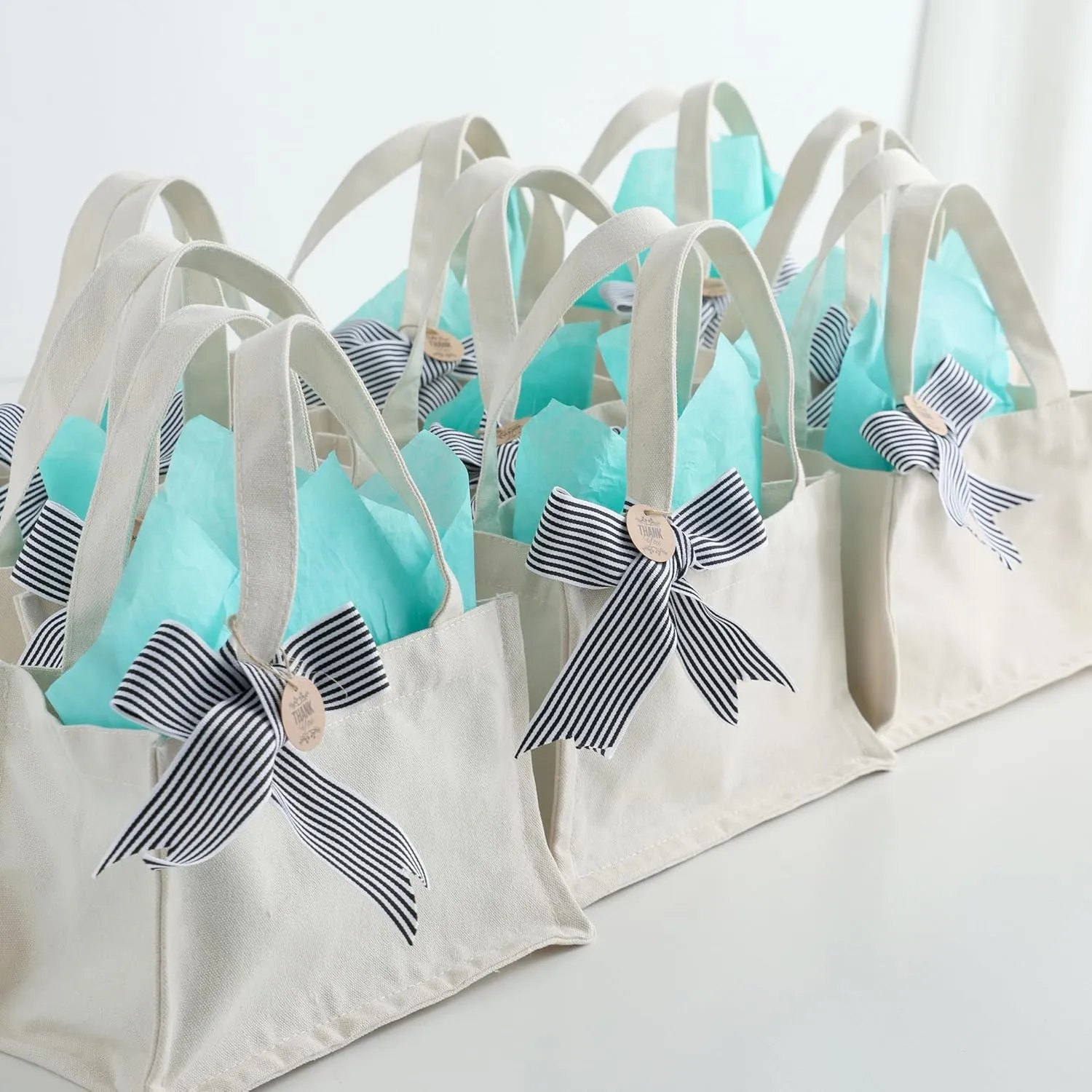 10" x 7" x 6" Small Canvas Tote Bags Personalized Mini Gift Bag DIY Crafts Blank ReuseableTote Bags Bulk