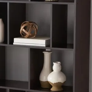 12-Cube Espresso Bookcase