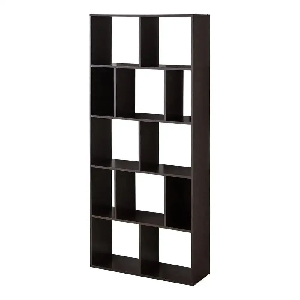 12-Cube Espresso Bookcase