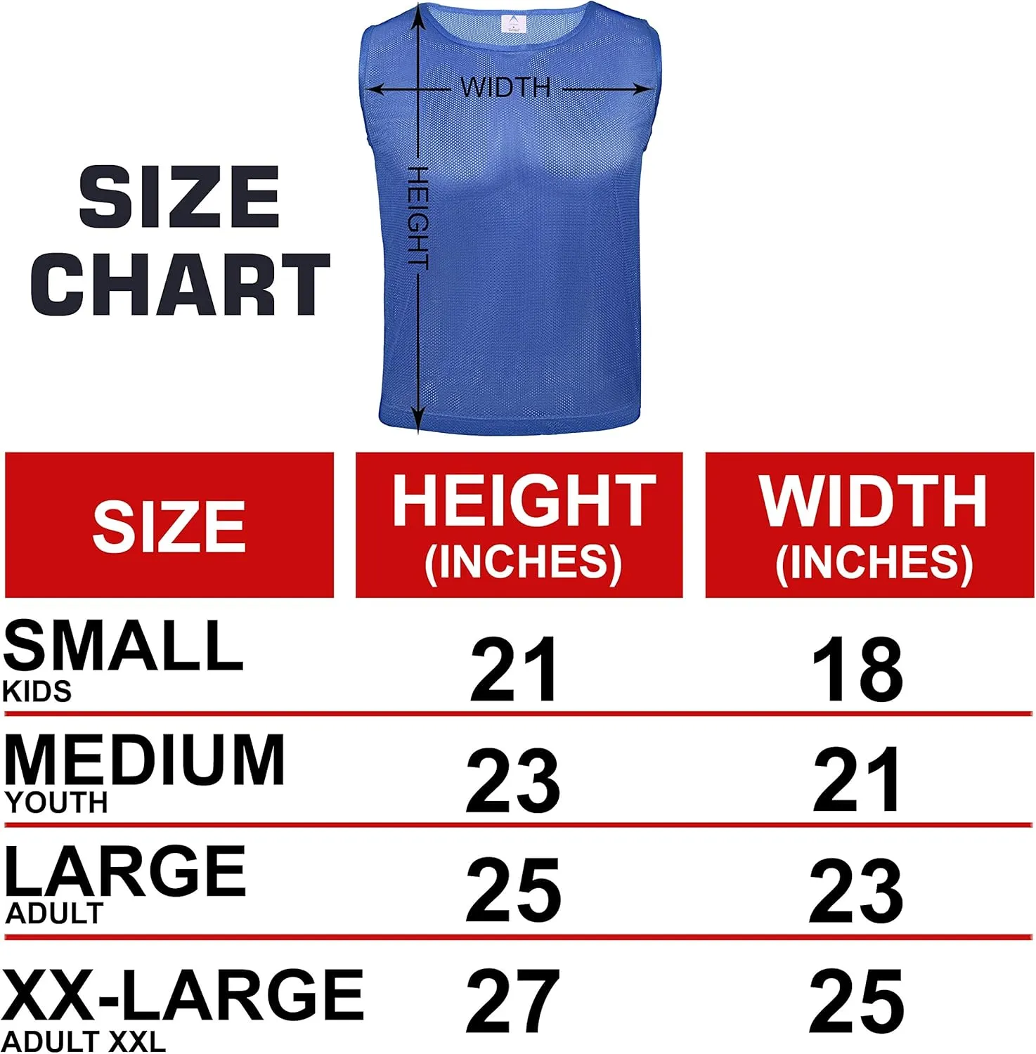 12 pcs Duramesh Pinnies/Scrimmage Vest - Kids Youth and Adult Pinnies, Numbered Penny Jerseys for Soccer