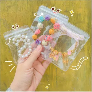 120 Pcs Jewelry Storage Bags Clear Earring Bags Small Clear Zippered Pouch (Jewelry Pouches, Set 3 Sizes)