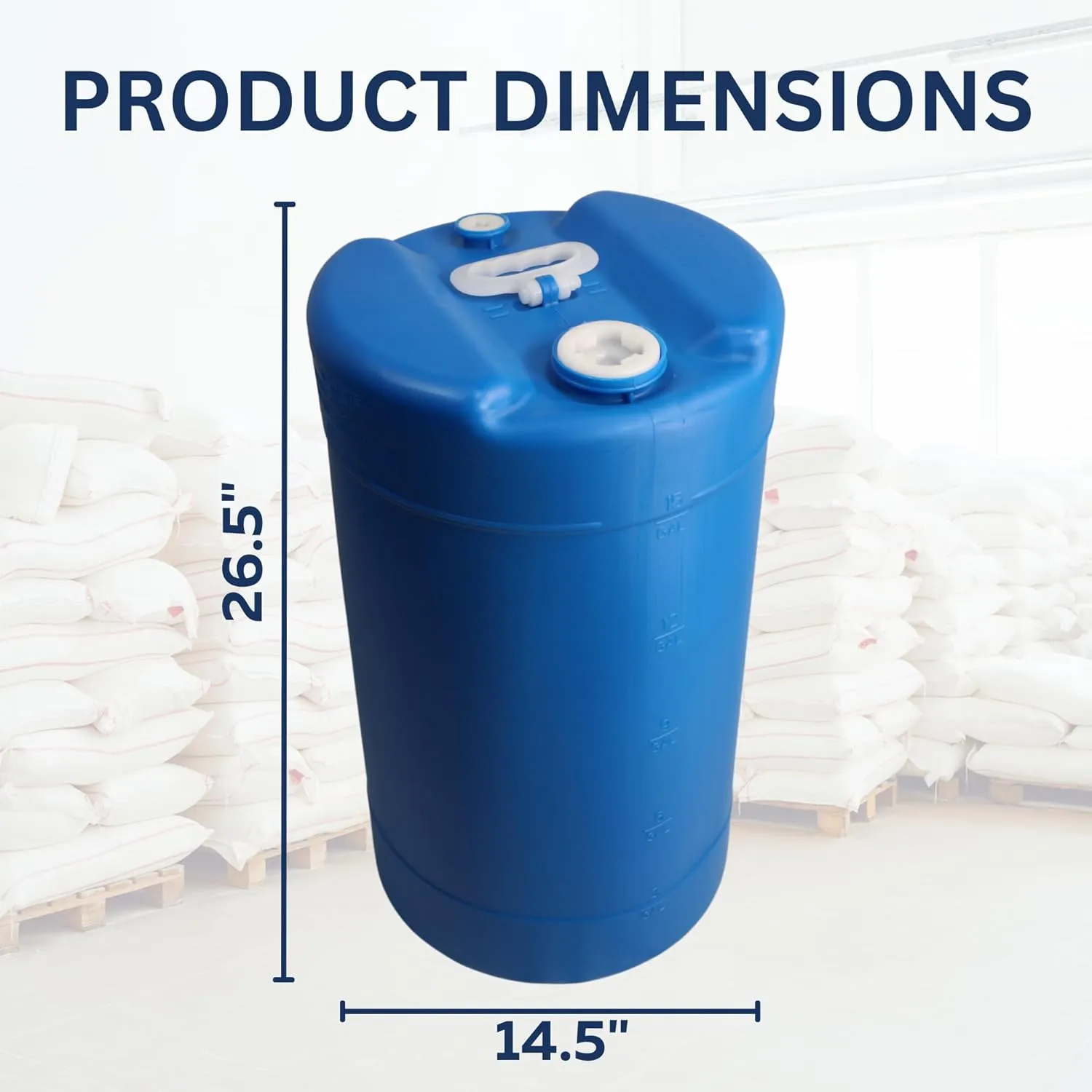 15 Gallon Water Storage Tank - 1 Tank- Water Storage for Emergencies - Durable, Reusable, Portable, BPA Free, Food Grade Plastic - Emergency Zone