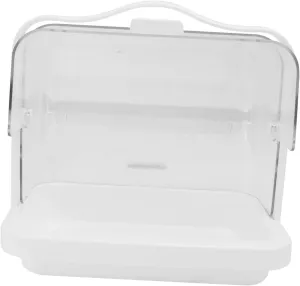 1pc Box Portable Storage Box Breadbox Holder Bins Boxes Microwave Held Cart Snack Lids Hand Basket Air Countertop Household Storage Case Portable Storage Case White