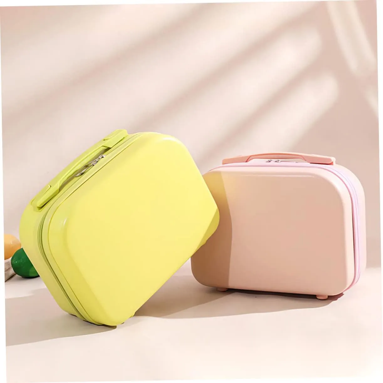 1pc Cosmetic Case Toiletry Bag for Women Mini Travelling Case Cosmetics Storage Bag Miss Storage Box, Yellow, 31X27X15CM