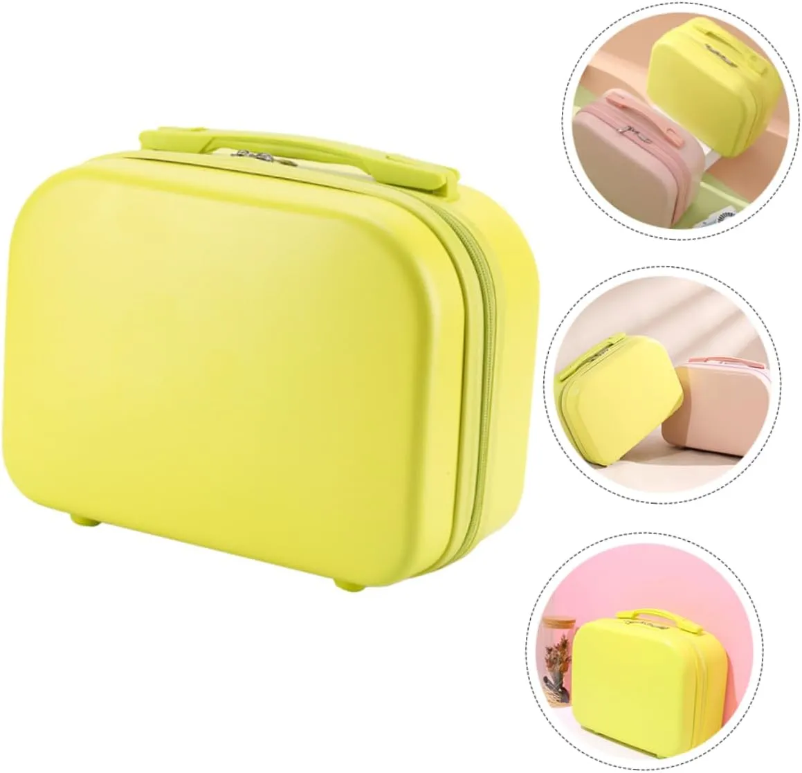 1pc Cosmetic Case Toiletry Bag for Women Mini Travelling Case Cosmetics Storage Bag Miss Storage Box, Yellow, 31X27X15CM
