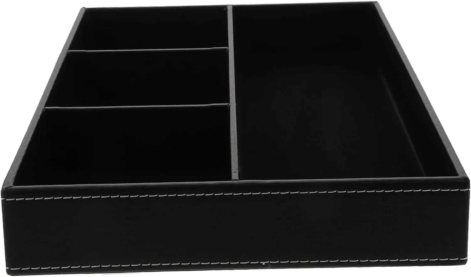 1pc Leather Jewelry Box for Home Organization Multifunctional Cosmetics Holder Cutlery Basket Storage for Keys Jewelry Sundries
