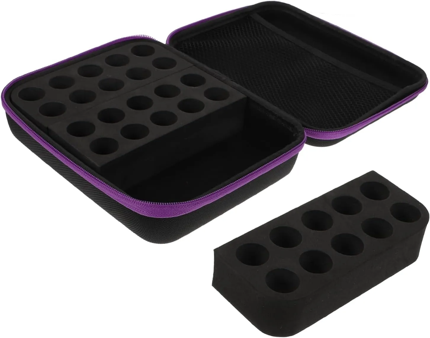 1Pc Portable Essential Oil Storage Bag Simple Organizer for Bottles Lightweight Carrying Case Purple for Essential Oil Protection and Travel