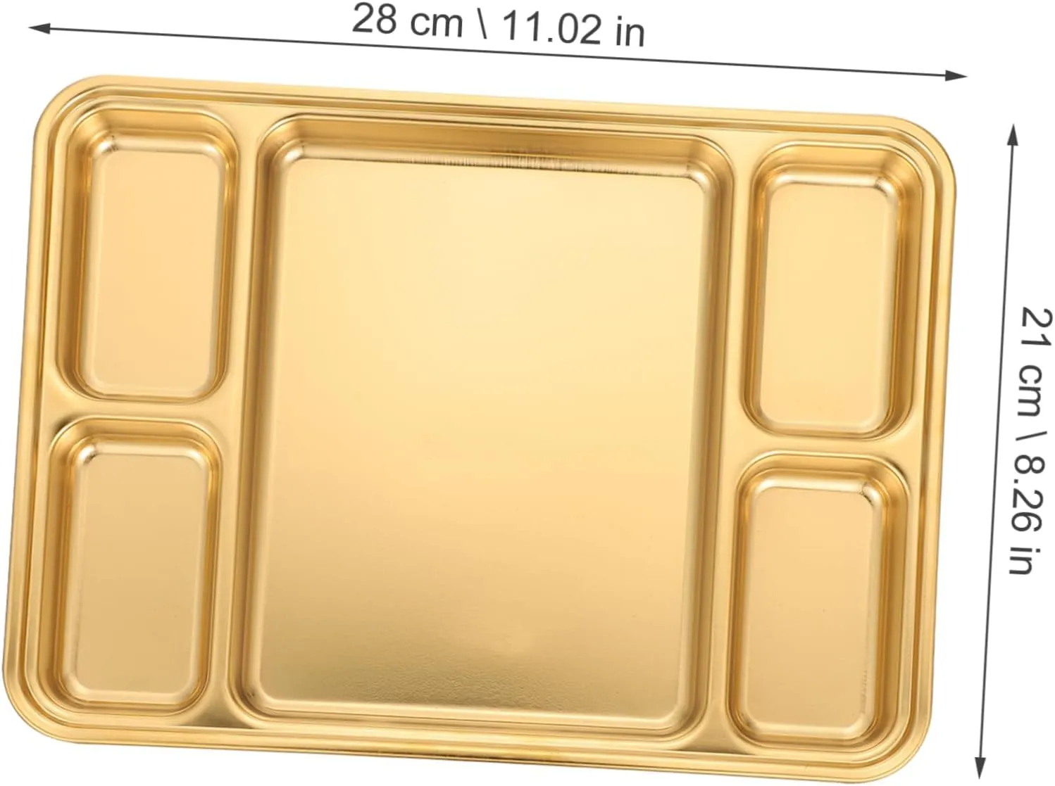 1pc Stainless Steel Divided Food Plate Plate Dividers for Camping Hiking and Home