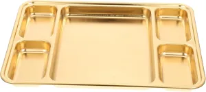 1pc Stainless Steel Divided Food Plate Plate Dividers for Camping Hiking and Home