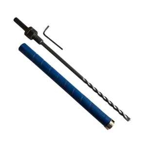 1" Dry Diamond Core Drill Bits for Brick and Block with 1/2" Shank Pilot Bit Adapter, 9.5" Drilling Depth, 5/8"-11 Arbor