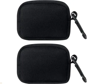 2-Piece Mini Pouch with Carabiner Clip, Unisex Small Organizer Case for Electronics, Makeup, and Accessories