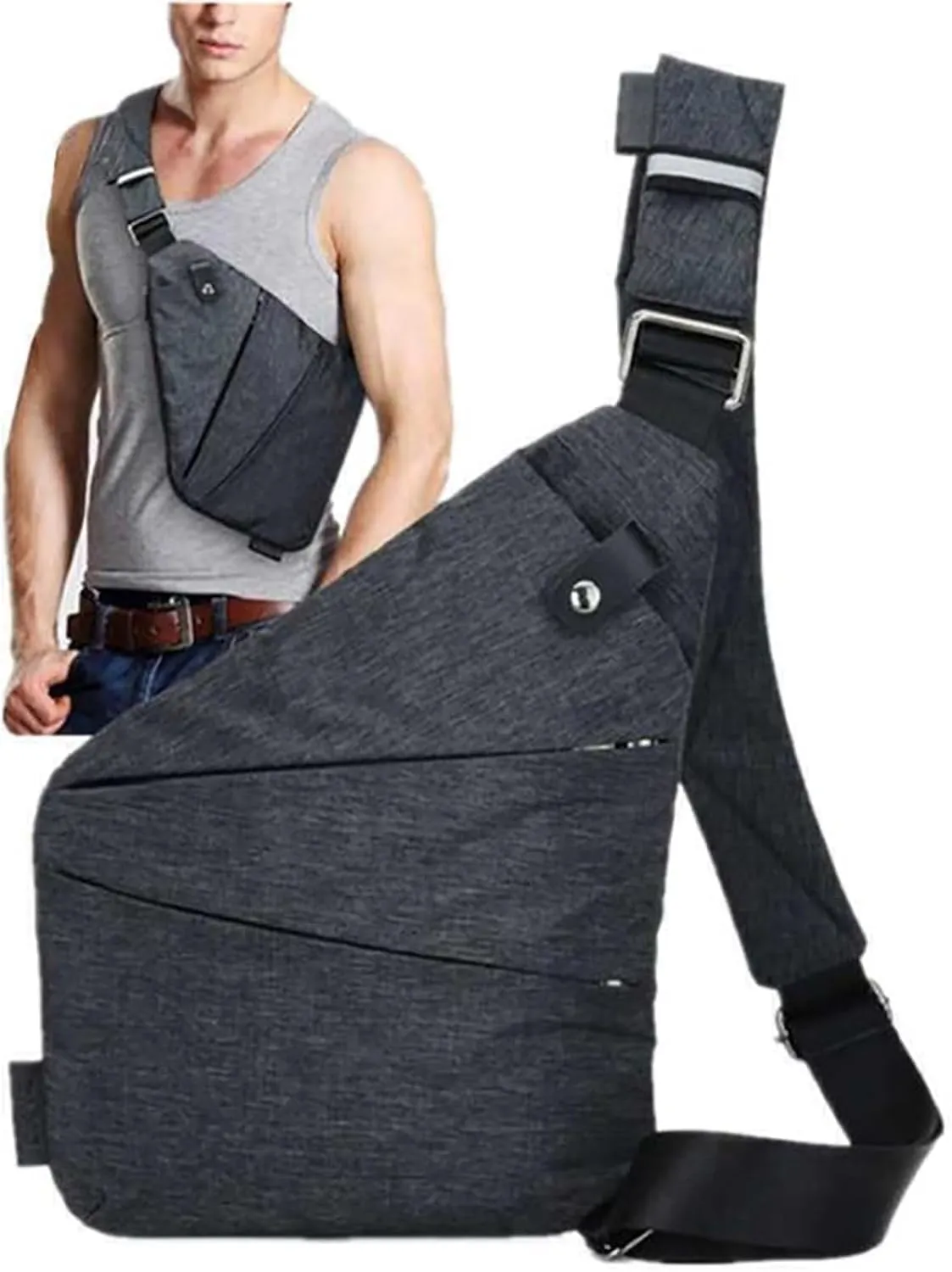 2024 NEW Anti Theft Travel Bag Slim Sling Bag Cross Body Travel Bag