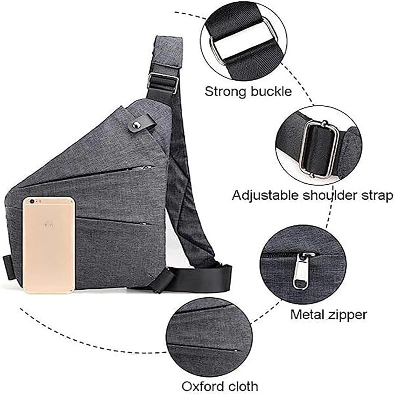 2024 NEW Anti Theft Travel Bag Slim Sling Bag Cross Body Travel Bag