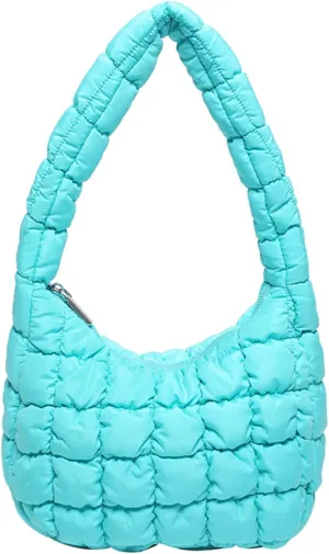 2025 Puff Mini Shoulder Bag for Women - Lightweight Quilted Tote with Zipper, Stylish Casual Travel Handbag