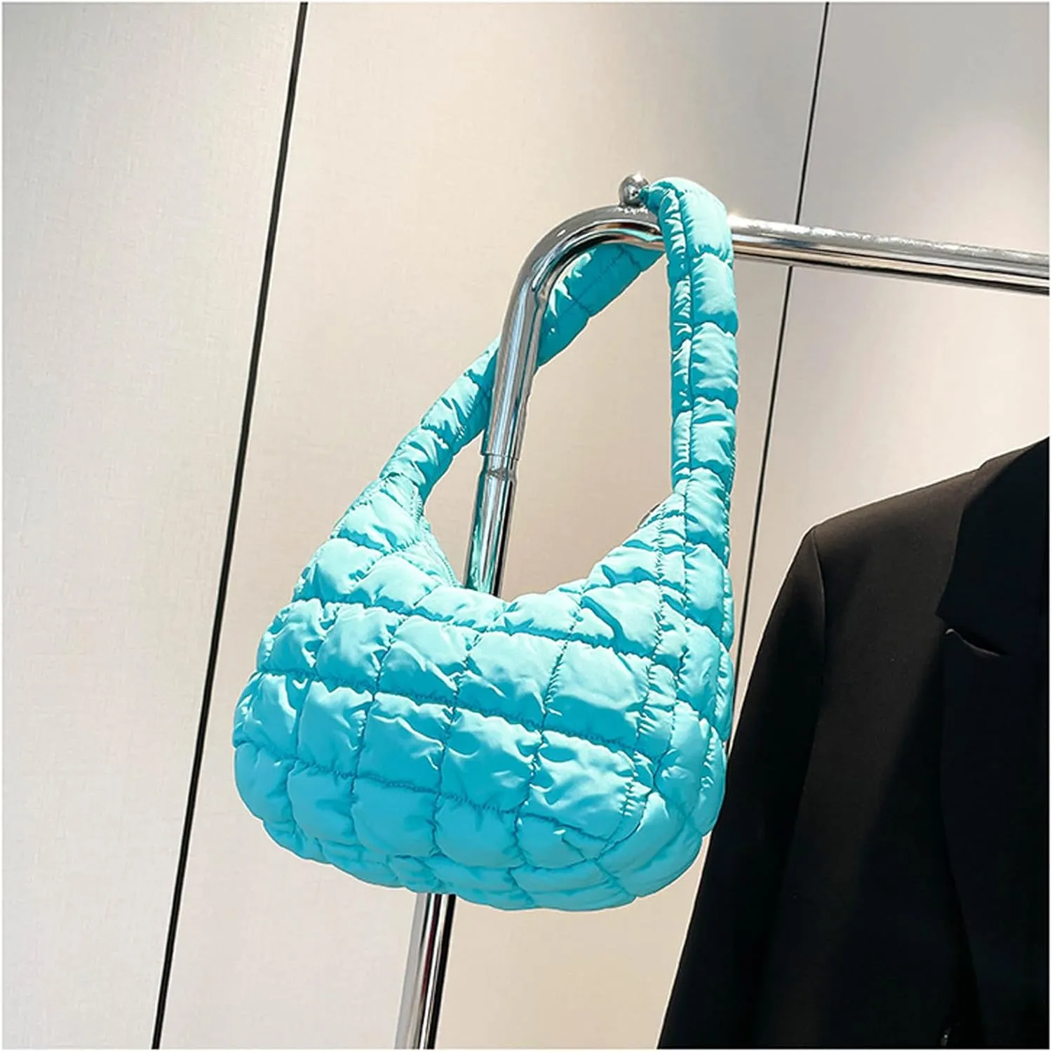 2025 Puff Mini Shoulder Bag for Women - Lightweight Quilted Tote with Zipper, Stylish Casual Travel Handbag