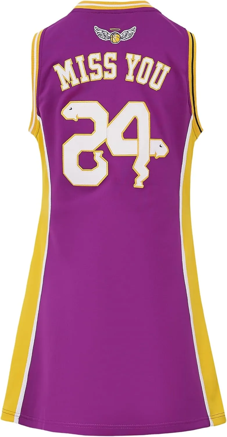 24 Womens Legend Basketball Shirt,Miss You Snakeskin Hip Hop Sport Sleeveless Dress