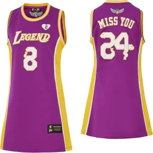 24 Womens Legend Basketball Shirt,Miss You Snakeskin Hip Hop Sport Sleeveless Dress
