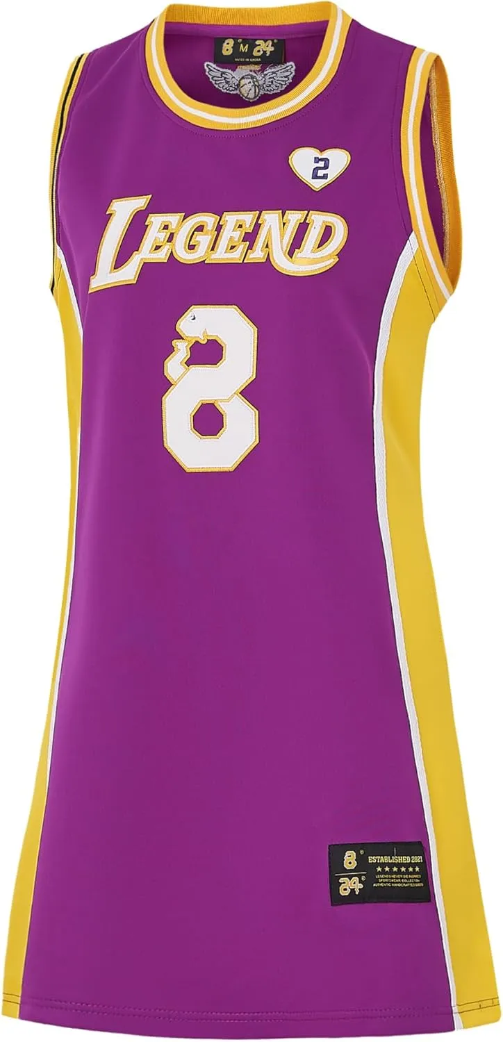 24 Womens Legend Basketball Shirt,Miss You Snakeskin Hip Hop Sport Sleeveless Dress