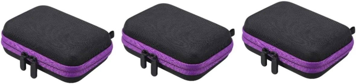 3pcs Essential Oil Bag Storage Bag Miss Storage Box Multicolor, Purplex3pcs, mediumx3pcs