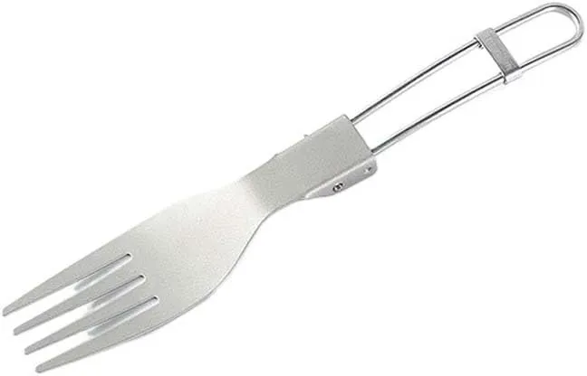 3PCS Pure Titanium Folding Fork And Spoon Two-user Outdoor Camping Portable Tableware(2)