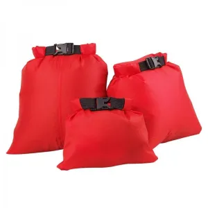 3pcs Waterproof Dry Sack Daypack Lightweight Portable Pouch Storage Bags for Camping Hiking Travel Red