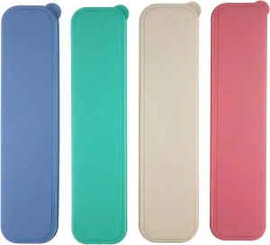 4 Pack Portable Travel Tableware Storage Box Case for Cutlery Kit (4 Colors)