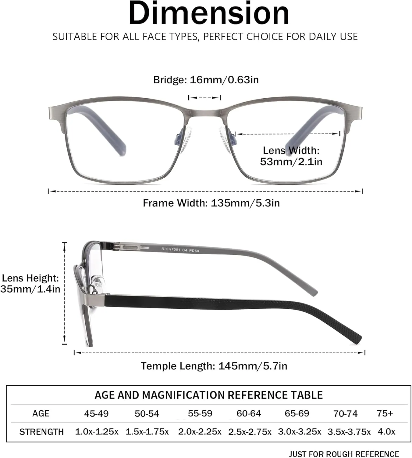 4 Pack Reading Glasses for Men, Blue Light Blocking Computer Readers, Anti UV Ray/Eye Strain/Glare, Metal Frame Eyeglasses with Pouches(275 Magnification Strength)
