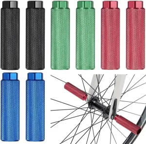 4 Pairs of Non-Slip Aluminum Pegs for Mountain and BMX S, Fits 3/8In Axles