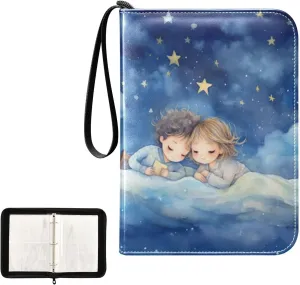 4 Pockets Trading Card Album Holder Book Folder Sports Card Binder Character Cute 3 400 Double Side Pockets for 3 Ring Binder Zipper