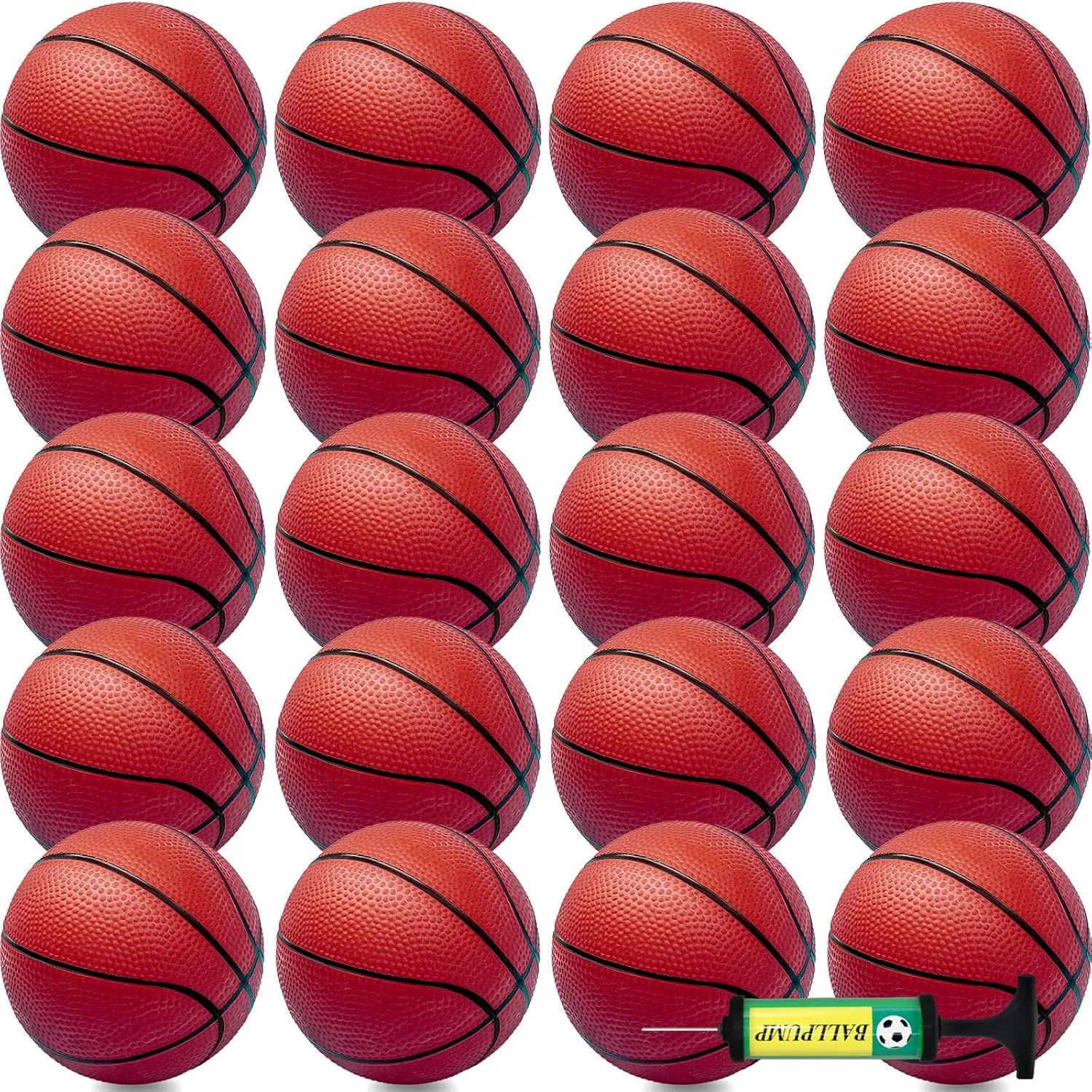 40Pcs 6" Inflatable Mini Basketball Balls Bulk Inflatable Small Basketball Set, PVC Small Basketball for Over The Door Basketball Hoop Games Party Favors Indoor Outdoor Play Adults Kids Pool Beach