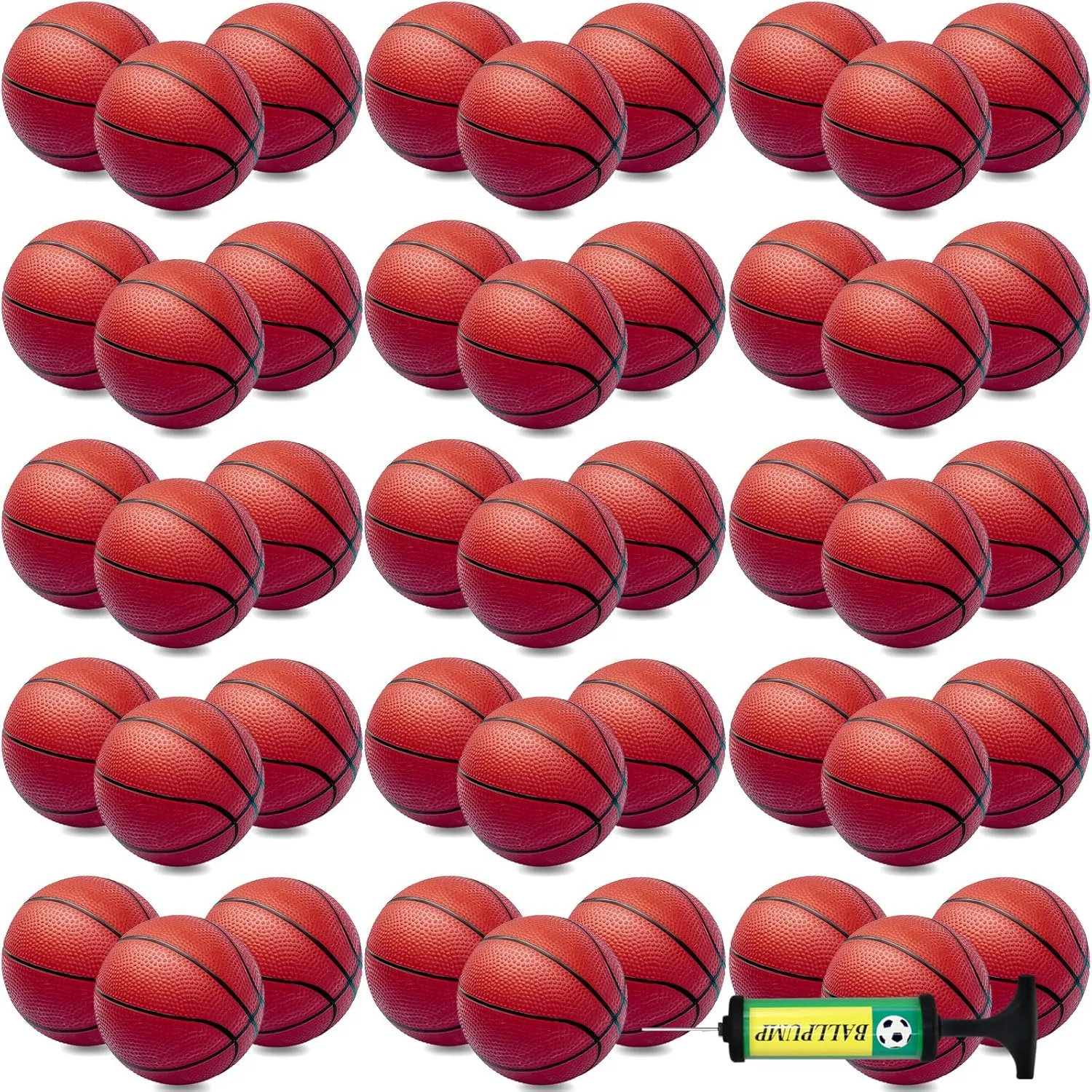 40Pcs 6" Inflatable Mini Basketball Balls Bulk Inflatable Small Basketball Set, PVC Small Basketball for Over The Door Basketball Hoop Games Party Favors Indoor Outdoor Play Adults Kids Pool Beach