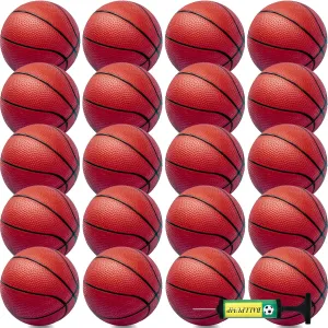 40Pcs 6" Inflatable Mini Basketball Balls Bulk Inflatable Small Basketball Set, PVC Small Basketball for Over The Door Basketball Hoop Games Party Favors Indoor Outdoor Play Adults Kids Pool Beach