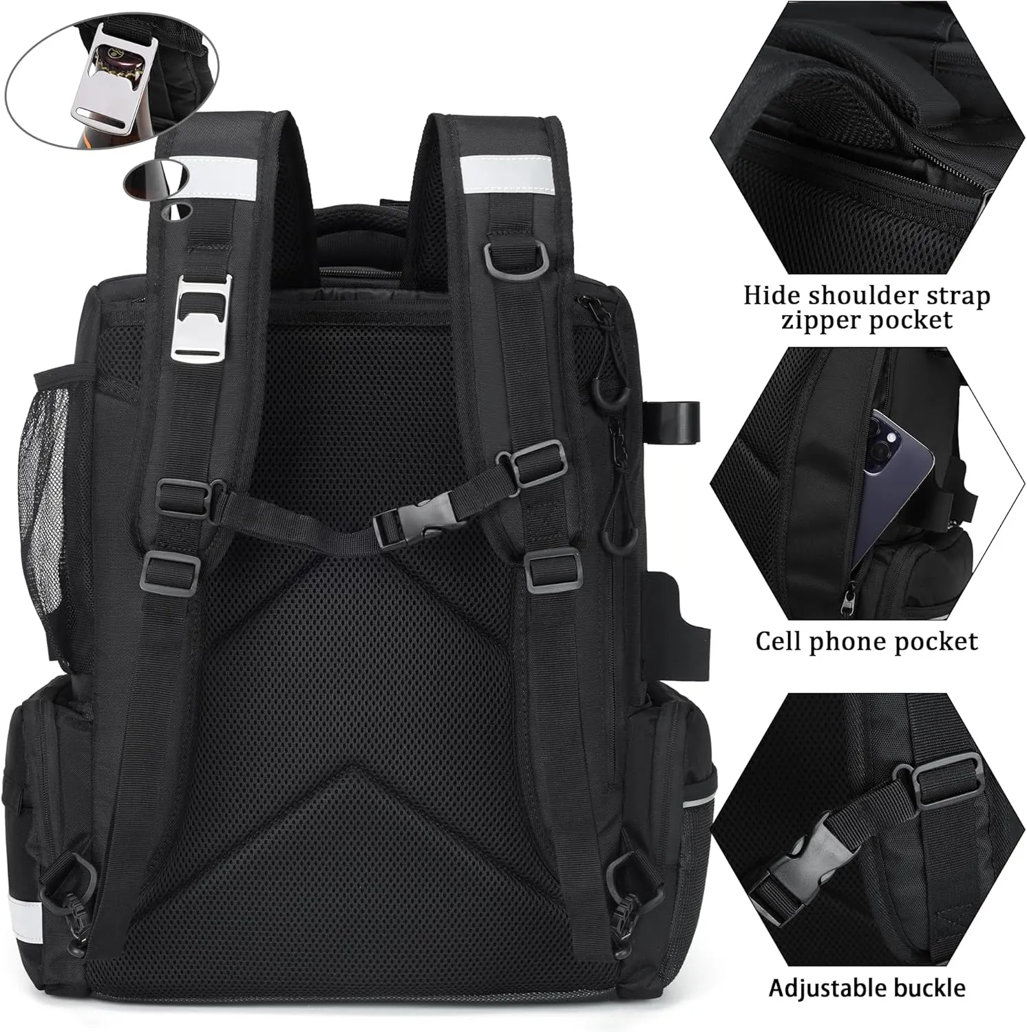 45L Fishing Bag Large Outdoor Tackle Bag with insulating and Protective Rain Fishing Gifts for Men