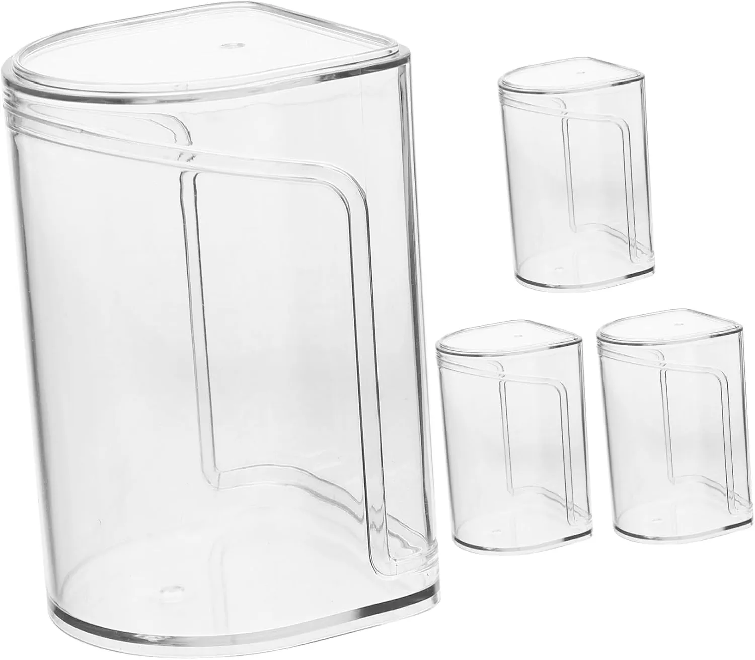 4Pcs Transparent Doll Display Box Creative Dustproof Organizer for Collectibles for Handicrafts and Showcase Storage Case for Action Figures and Dolls