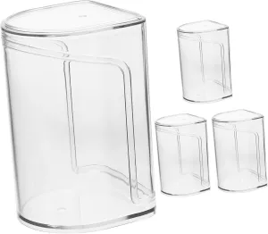 4Pcs Transparent Doll Display Box Creative Dustproof Organizer for Collectibles for Handicrafts and Showcase Storage Case for Action Figures and Dolls