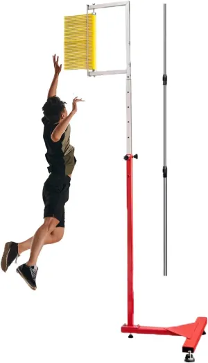 5.6-11.8 ft Adjustable Height Vertical Jump Trainer, Floor-Standing Vertical Jump Tester Measurement Tool, Used for Basketball and Volleyball Training