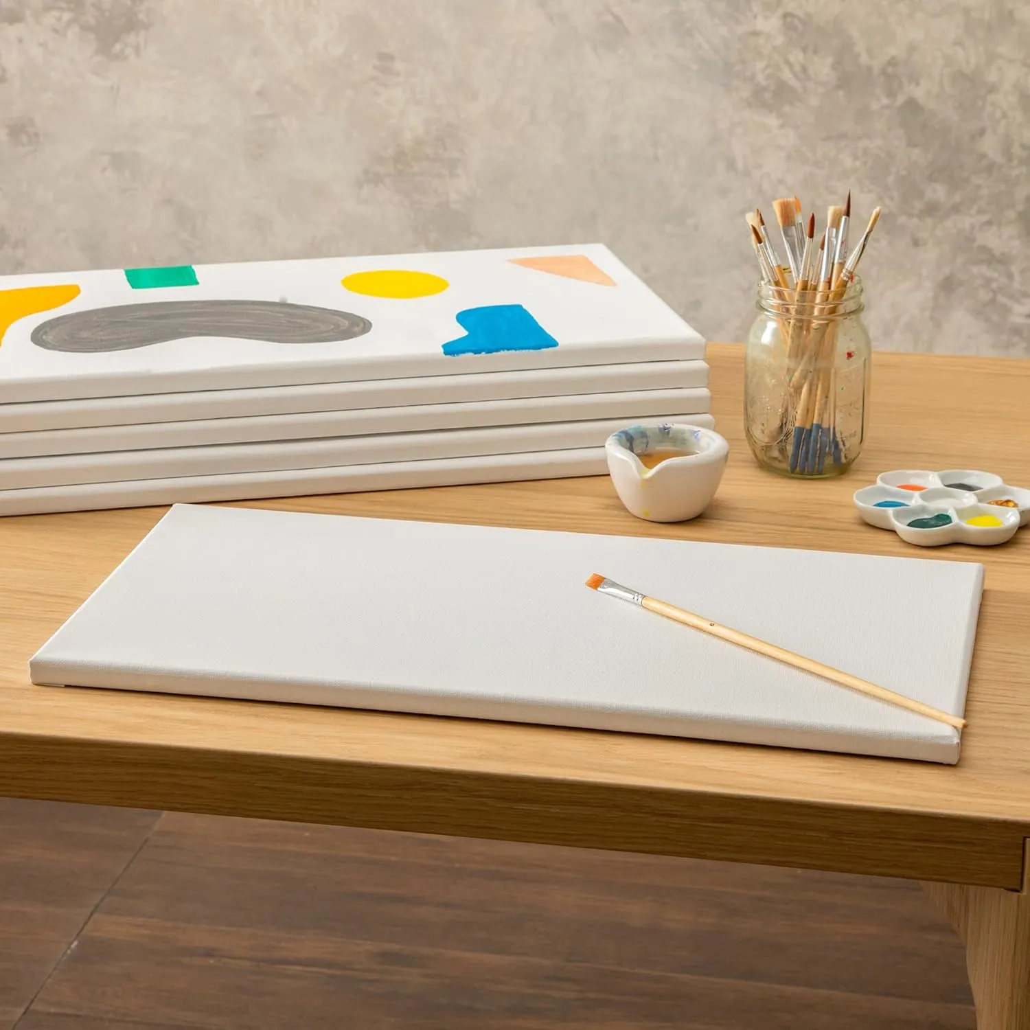 6 Count (24 Total) 10” x 20” Super Value Canvas by Artist's Loft Necessities - Acid Free Cotton Canvas for Paint, Acrylic, & Oils - Bulk 4 Pack