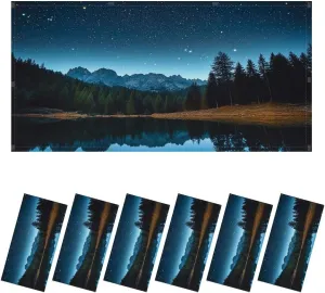 6 Pack Fluorescent Light Covers for Ceiling Light The karersee lake di reflection mountains dolomites south tyrol italy Light Filters for Classroom Office Home 4' x 2' Decorative Magnetic Light Cover