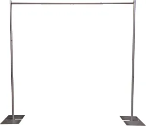 8 Foot Tall Fixed Height Portable Pipe and Drape Backdrop Kit 8ft x 10ft (No Drapes)