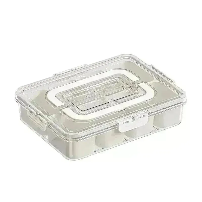 8-Grid Divided Serving Tray - Cream White