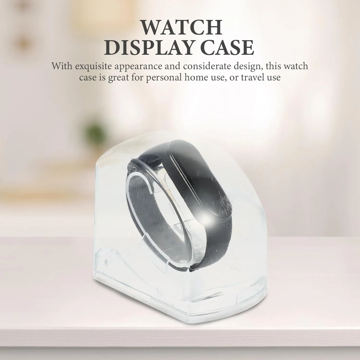 8pcs Watch Box Transparent Plastic Storage Case for Watches Jewelry Accessories Elegant Display Organizer for Mother Day Birthdays Christmas Weddings