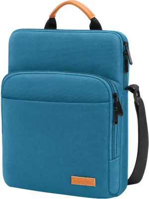 9-11 Inch Tablet Sleeve Bag with Shoulder Strap for iPad 10th Gen 10.9", iPad (A16) 11",iPad 9/8/7th Gen 10.2",iPad Air 11",iPad Pro 11",iPad Air5/4 10.9",Galaxy Tab A9  Plus 11",Peacock Blue