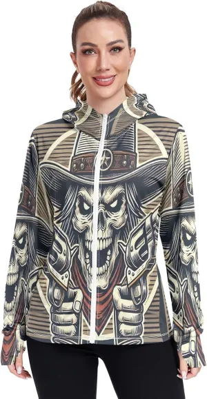 Abstract Checked Hearts Uv Protection Shirts for Women, Upf 50  Long Sleeve Zip up Hoodie