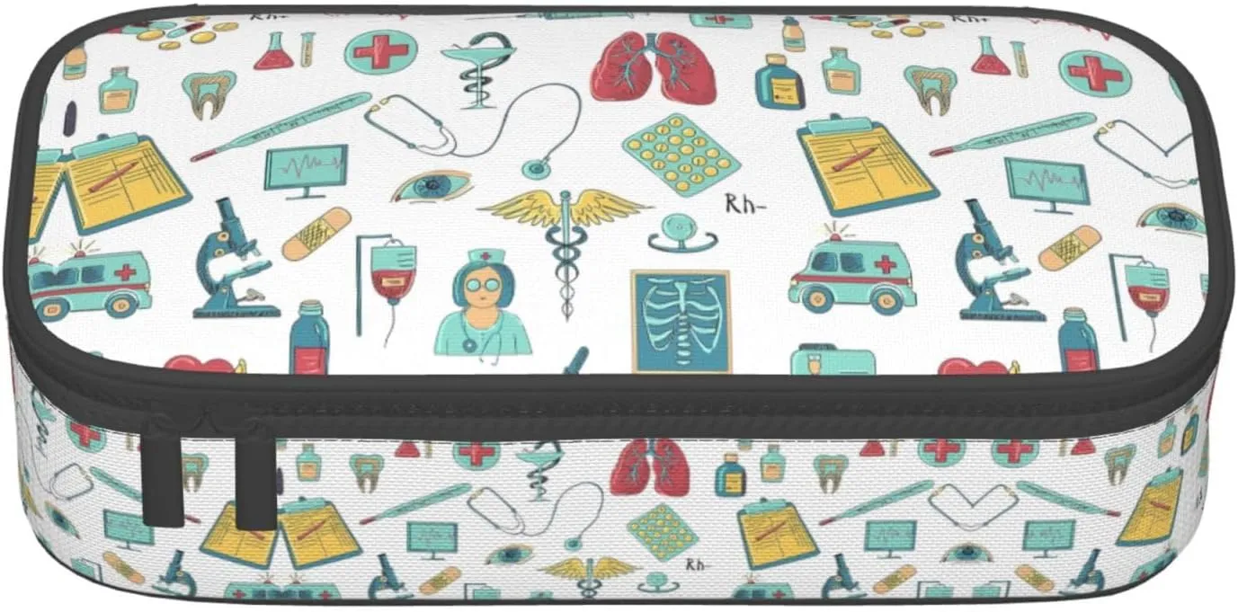 Abstraction Biology Chemistry4 Print Elegant And Spacious Pencil Bag,Perfect For Keeping Your Stationery Organized